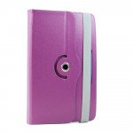 Wholesale Universal 7 inch 360 Premium Flip Leather Tablet Case (Purple)